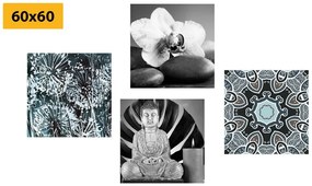 Set obrazov kompozícia Feng Shui prvkov