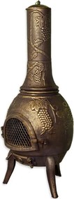 TERA Vonkajší záhradný kozub zliatina 120 cm - bronz