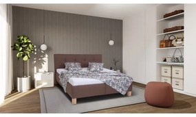 Čalúnená posteľ s matracom a úložným priestorom MARIA 160x200 cm hnedá