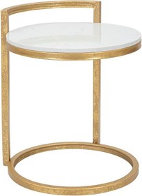 Okrúhly odkladací stolík s mramorovou doskou ø 40,5 cm Round Marble – Mauro Ferretti