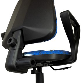 Detská otočná stolička BRANDON - FUTBAL modrá