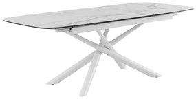 Rozkladací stôl sena 160 (200) x 95 cm biely MUZZA