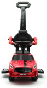 Detské odrážadlo so zvukom a vodiacou tyčou Baby Mix RACER červené