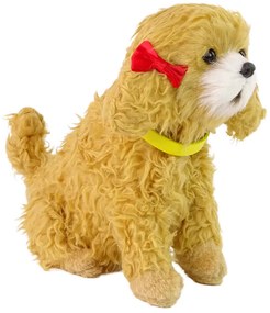 Lean Toys Interaktívne plyšový psík – Pudlík s mašličkou