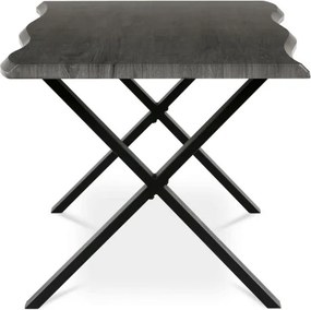 Jedálenský stôl 180x90 cm HT-F4318 GREY sivý dub / čierne nohy