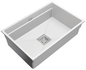 Gamma Decor 7050, 1-komorový granitový drez 700x470x220 mm, biela, GMA-ZLE000107