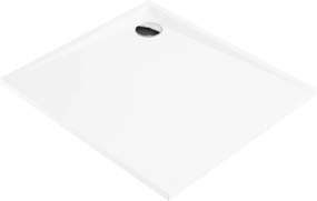 Deante Kerria Plus, obdĺžniková akrylátová vanička 90x80x3 cm, hĺbka 1,5cm, technológia Solid, biela, KTS_049B