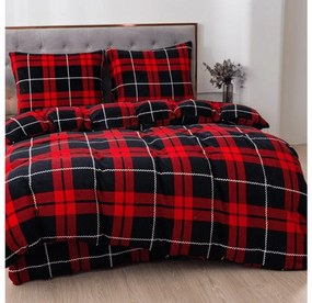 Súprava mikroplyšových obliečok + plachty 90x200 cm ALBURY červené, jednolôžko