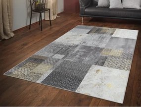 Koberec Edessa 160x230 cm, šedo-zlatý, vintage%