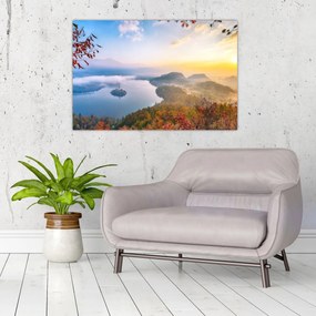 Obraz - Bledské jazero (90x60 cm)