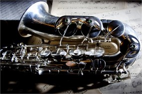 Obraz - Saxofón (90x60 cm)