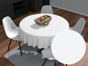 Biante Teflónový okrúhly obrus TF-084 Obdĺžničky na bielom Ø 150 cm