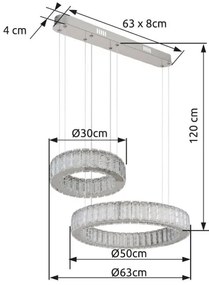 Globo 67162-80 - LED stmievateľný luster na lanku MUCKY 80W/230V 2700-6000K + DO