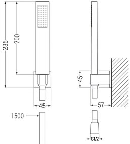 Mexen Estrella vaňová sada R02, čierna - 72313R02-70