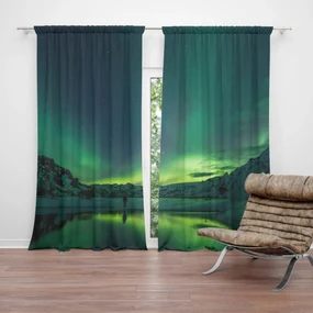 Sablio Záves Zelená žiara: 2 ks 140x250 cm