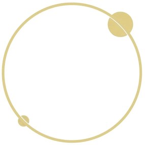 LED Nástenné svietidlo SATURNO LED/46W/230V pr. 80 cm IP44 zlatá