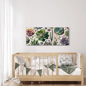 Obraz - Sukulenty (120x50 cm)