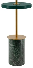Zelená mramorová LED stolová lampa so stmievačom s kovovým tienidlom (výška 25,5 cm) Asteria Move Mini – UMAGE