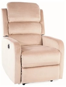 Polohovacie kreslo Mauri Velvet, béžová