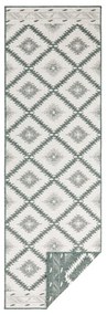 Zeleno-krémový vonkajší koberec NORTHRUGS Malibu, 250 x 80 cm