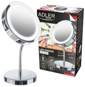 Adler AD 2159 LED make-up zrkadlo s osvetlením stojace na kozmetickej nohe zväčšovacie make-up zrkadlo