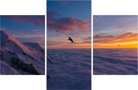 Obraz pri západe slnka, Mt. blanc (90x60 cm)