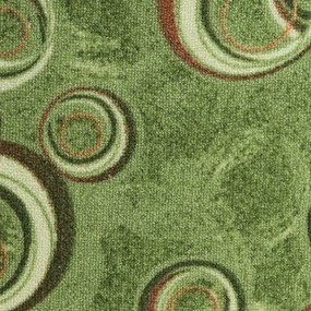 ITC, Koberec metráž Drops 24, na mieru, šíře 4m, zelená, filc, chodba / predsieň