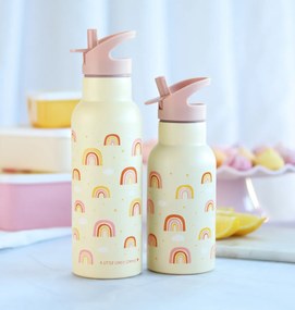 A Little Lovely Company - antikorová fľaša na pitie, 500 ml - dúha