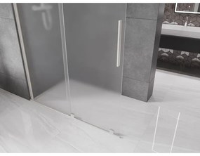 Mexen Velar, sprchová zástena s posuvnými dverami Walk-in 140 x 200 cm, 8mm sklo námraza, brúsená oceľ, 871-140-000-33-97