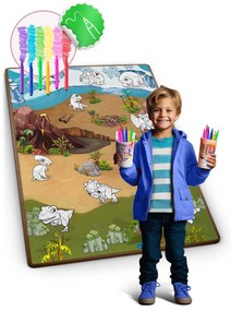 Rolovaná penová podložka na vyfarbovanie 120 x 90 x 0,3 cm Ricokids RK-344