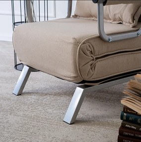 Kreslo pohovka rozkladacia PRATO bežová - vintino.sk