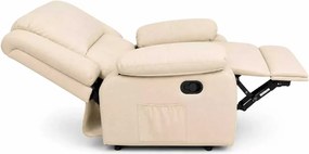 LuxuryForm DESIGN Televízne kreslo VELORA s polohovaním - béžové