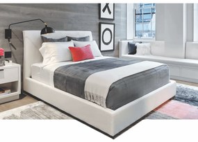 Tempo Kondela Manželská posteľ s úložným priestorom, biela, 160x200, KERALA