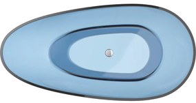 Mexen Glass Denim, voľne stojaca priesvitná vaňa 170 x 85 cm, chrómová zátka, 58061708507