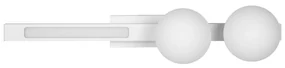 Nástenné svietidlo Magnet2, 2x biele sklenené tienidlo + 1x LED 13W, w