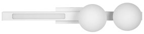 Nástenné svietidlo Magnet2, 2x biele sklenené tienidlo + 1x LED 13W, w
