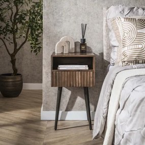 Nočný stolík 30-13 Carve Drevo Acacia - Komfort-nábytok