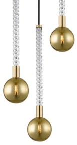 Zuma Line P0583-03B-2GHF - Luster na lanku MIDA 3xG9/6W/230V mosadz