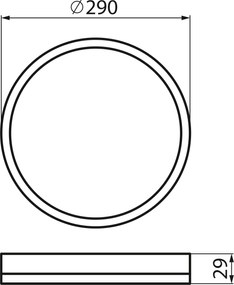 KANLUX KANLUX, AZPO stropné LED svietidlo, priemer 290mm, 18,5W, 3000/4000/6000K, IP54, čierna matná, 31515