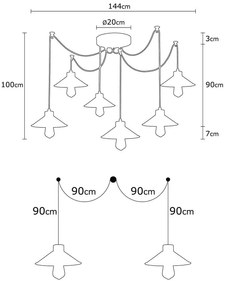 Detské svietidlo s kovovým tienidlom Manavgat – Opviq lights