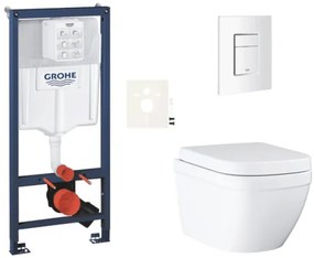 Závesný wc set do ľahkých stien / predstenová montáž GROHE Euro Ceramic SIKOGRSEUSCSH0