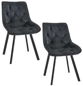 Set 2 ks. Jedálenských stoličiek Cajon (čierna). Vlastná spoľahlivá doprava až k Vám domov. 1117277
