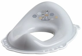 Erga 4 KIDS, detské WC sedátko Zebra s protišmykovou gumou, šedá, ERG-08315