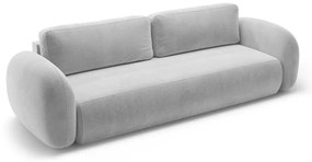 Svetlosivá zamatová rozkladacia/s úložným priestorom pohovka 262 cm Tonale – Cosmopolitan Design