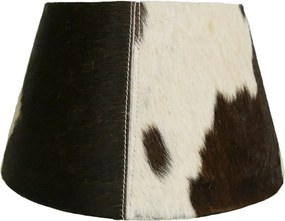 Tienidlo na lampu z hovädzej kože - hnedo biela - 20 * 30 * h18,5cm