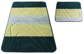 Protišmykové koberčeky zelenej farby do kúpeľne Šírka: 50 cm | Dĺžka: 80 cm