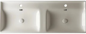 Dvojité umývadlo Jungborn NOVE 121 x 46 cm lesklá biela TC07011