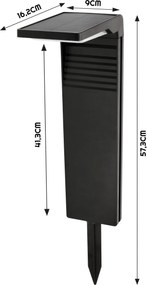 Solárna LED záhradná lampa na záhradný stĺpik so senzorom súmraku