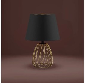 Eglo 390039 - Stolná lampa JAZMINIA 1xE27/40W/230V čierna/zlatá