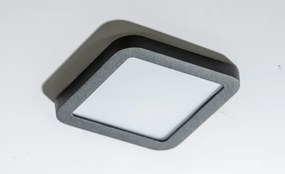 Bodové svetlo Slim 9 Square 4000K Ip44 čierne do sadrokartonu